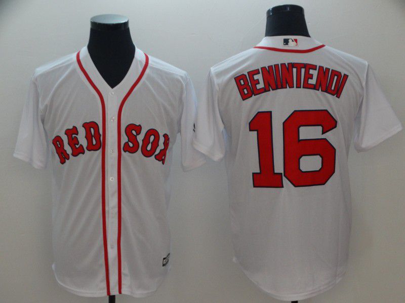 Men Boston Red Sox #16 Benintendi White Game MLB Jerseys->boston red sox->MLB Jersey